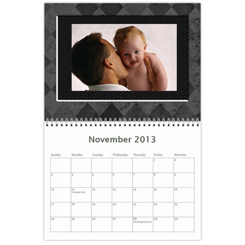 Black Elegance Custom Photo Calendar By Angela Nov 2013