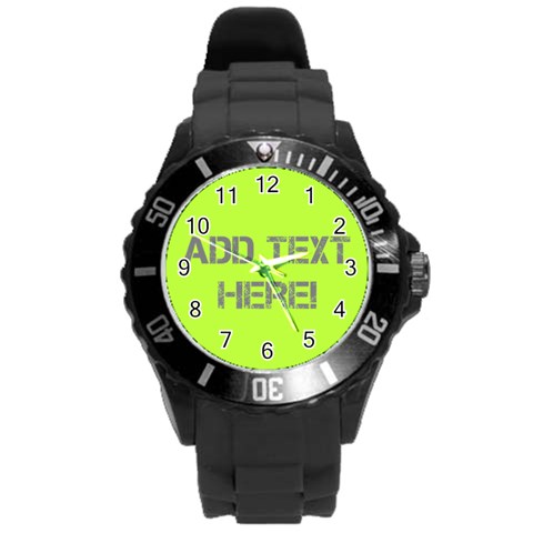 Chartreuse Green/white Personalized Watch By Angela Front