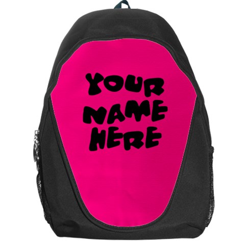 Hot Pink Personalized Name Backpack Rucksack By Angela Front