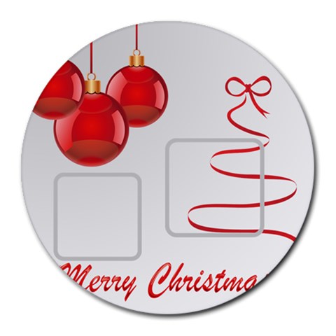 Xmas By Wood Johnson 8 x8  Round Mousepad - 16