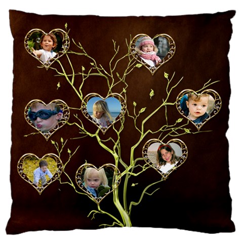 Family Tree Large Cushion Case (2 Sided) By Deborah Front