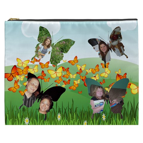 Field Of Butterflies Cosmetic Bag (xxxl) 2 Sides By Kim Blair Front