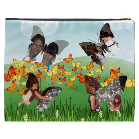 Field Of Butterflies Cosmetic Bag (xxxl) 2 Sides By Kim Blair Back