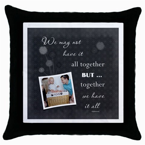 Family Throw Pillow Case By Lil Front