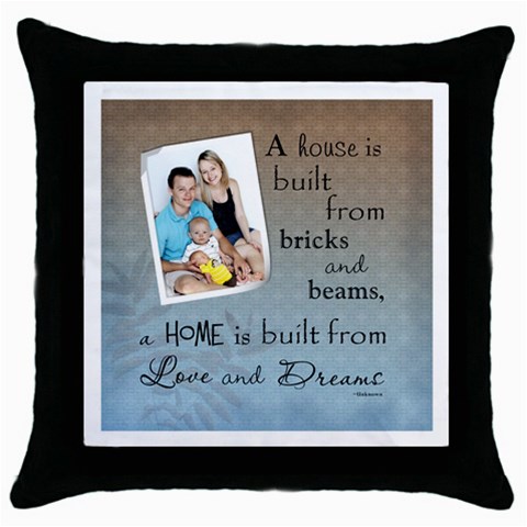 Home And Love Throw Pillow Case By Lil Front