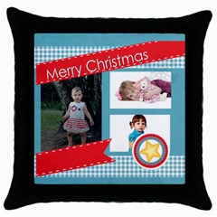 xmas - Throw Pillow Case (Black)