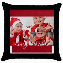 xmas - Throw Pillow Case (Black)