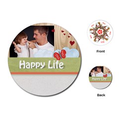 happy life - Playing Cards Single Design (Round)