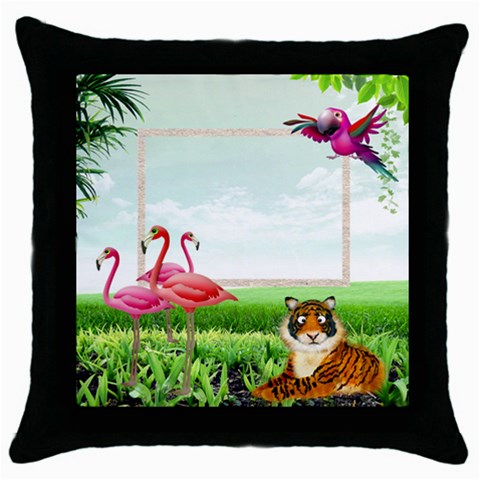 Flamingoes Throw Pillow By Catvinnat Front