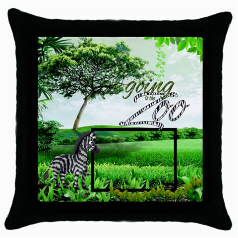 Zebra Throw Pillow By Catvinnat Front