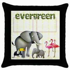 Evergreen  Throw Pillow - Throw Pillow Case (Black)