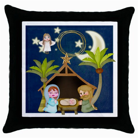 Nativity  Throw Pillow By Catvinnat Front