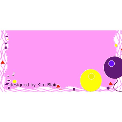 Pink Yorkie Birthday Card By Kim Blair Back