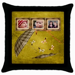 Autumn Delights - Throw Pillow Case  - Throw Pillow Case (Black)