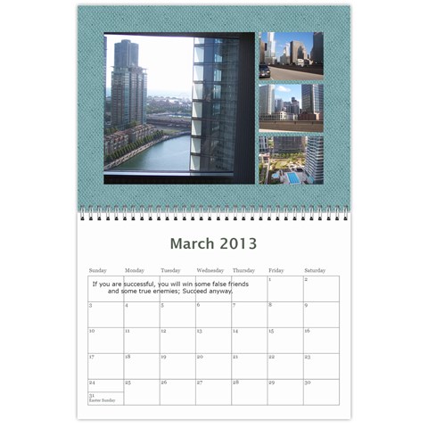 Carter Calendar By Carrie L  Thomas Mar 2013