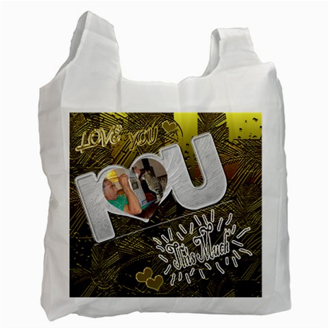 I Heart You Recycle Bag By Ellan Front