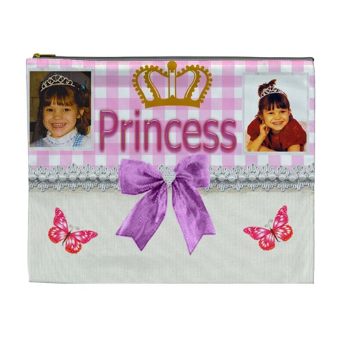 Princess Crown Cosmetic Bag (xl) By Kim Blair Front