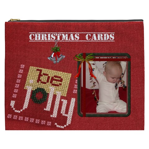 Christmas Card Bag (xxxl Cosmetic Bag) By Lil Front