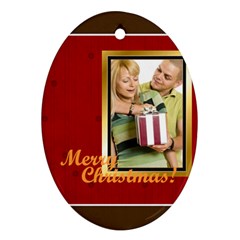 merry christmas, happy new year - Ornament (Oval)