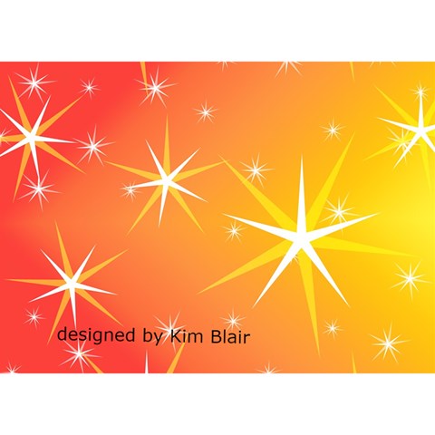 Santa And Tree Strar Light 3d Card 7 X 5 By Kim Blair Back