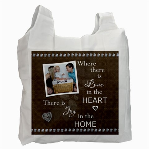 Love In The Heart Recycle Bag (1 Sided) By Lil Front