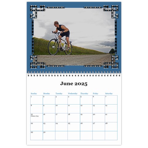 Blue Check Wall Calendar (any Year) 2024 By Deborah Jun 2024