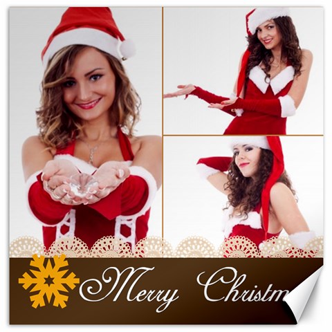 Merry Christmas By Clince 15.2 x15.41  Canvas - 1