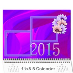 Colorful calendar 2015 - Wall Calendar 11  x 8.5  (12-Months)