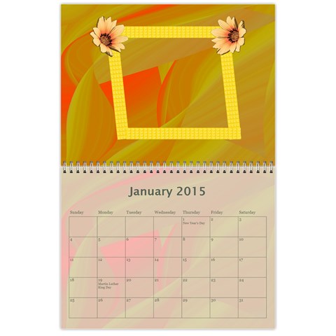 Colorful Calendar 2015 By Galya Jan 2015