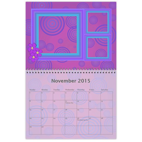 Colorful Calendar 2015 By Galya Nov 2015