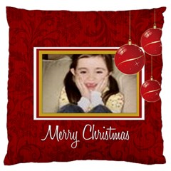 merry christmas, xmas, happy new year  - Large Cushion Case (Two Sides)