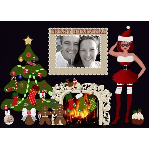 Sexy Christmas Fireplace Card By Claire Mcallen Front