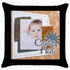 merry christmas - Throw Pillow Case (Black)