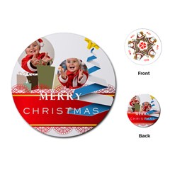 merry christmas - Playing Cards Single Design (Round)