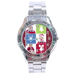 merry christmas - Stainless Steel Analogue Watch