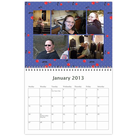 Pats Calander By Tracy Jan 2013