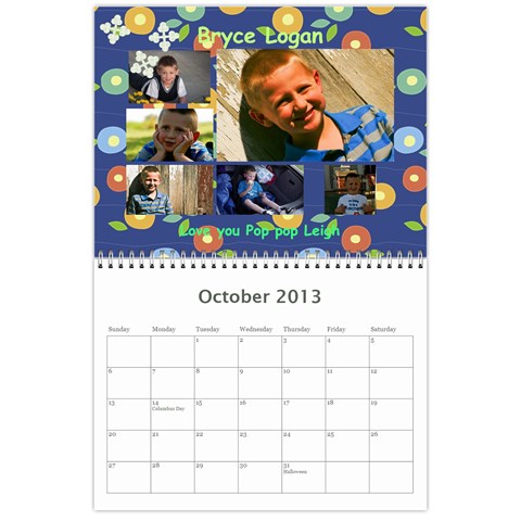 Pats Calander By Tracy Oct 2013