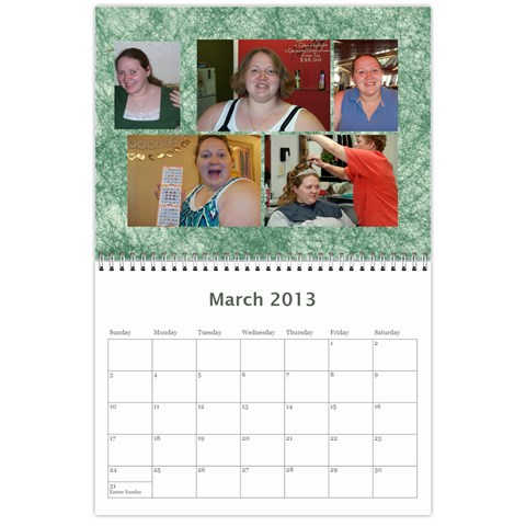 Pats Calander By Tracy Mar 2013