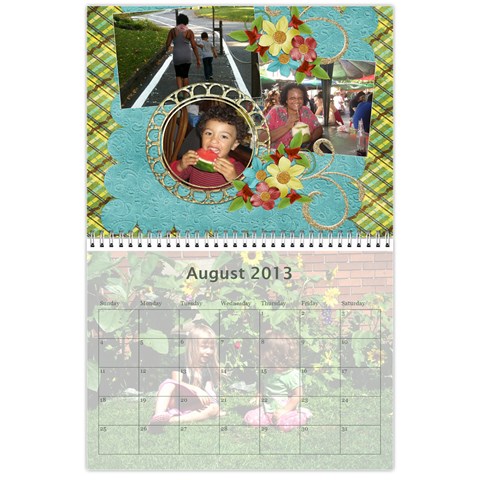 Calendar 2013 For Jisca By Elizabeth Marcellin Aug 2013