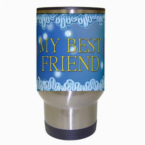 Blue Friend Travel Mug By Maryanne Center