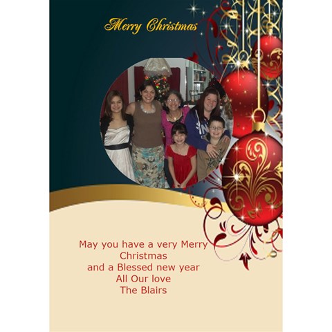 Red And Gold 3d Circle Christmas Card By Kim Blair Inside