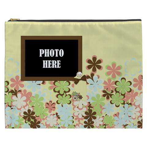 Spring Blossoms Xxxl Cosmetic Bag 1 By Lisa Minor Front