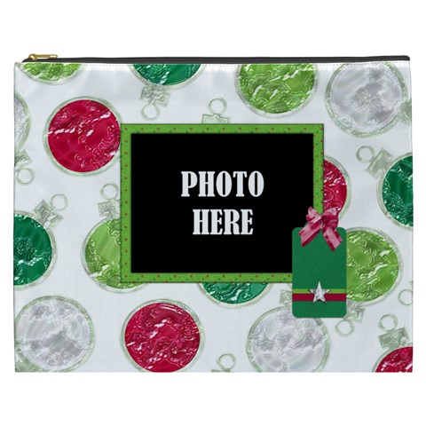 Merry And Bright Xxxl Cosmetic Bag 1 By Lisa Minor Front