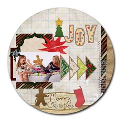 merry christmas - Round Mousepad