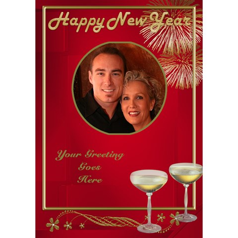 Happy New Year 3d Circle Card By Deborah Inside