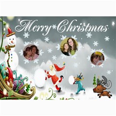 Santa and snowman Christmas card - 5  x 7  Photo Cards