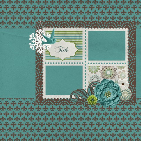 Winter Wishes Layout 1 By One Of A Kind Design Studio 12 x12  Scrapbook Page - 2