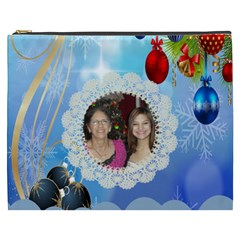 snow flakes and ornament cosmetic bag (XXXL)