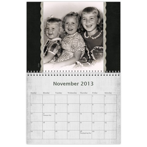 Sisters Calendar For Darlene By Debra Macv Nov 2013