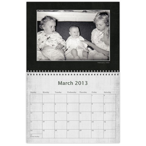Sisters Calendar For Darlene By Debra Macv Mar 2013